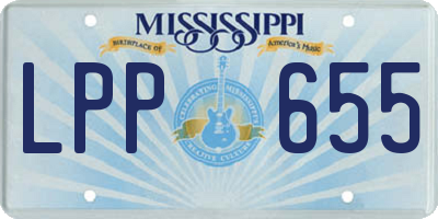 MS license plate LPP655