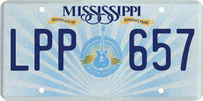 MS license plate LPP657