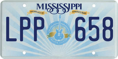 MS license plate LPP658