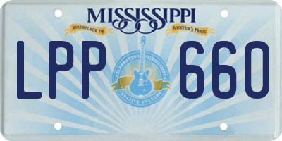 MS license plate LPP660