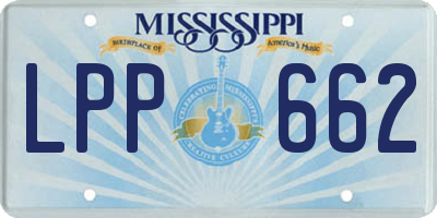 MS license plate LPP662