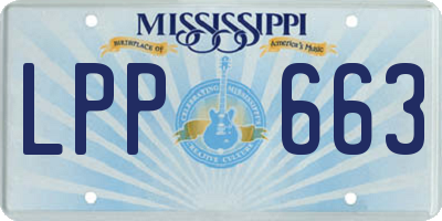 MS license plate LPP663