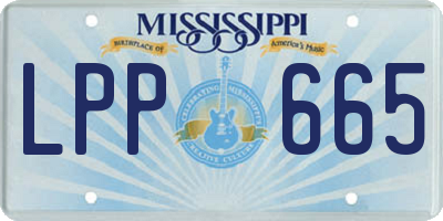 MS license plate LPP665