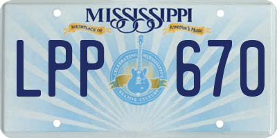 MS license plate LPP670