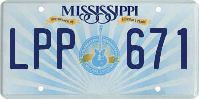 MS license plate LPP671