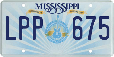 MS license plate LPP675