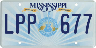 MS license plate LPP677