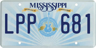 MS license plate LPP681
