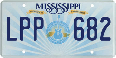 MS license plate LPP682