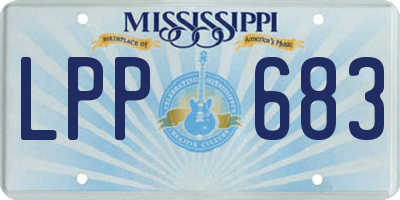 MS license plate LPP683