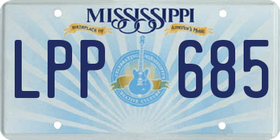 MS license plate LPP685