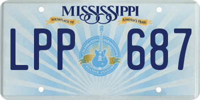 MS license plate LPP687