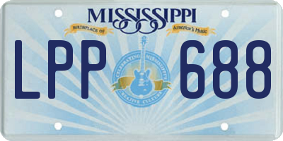 MS license plate LPP688