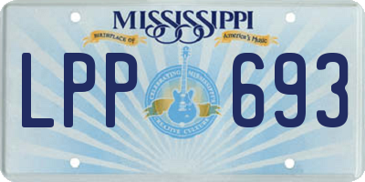 MS license plate LPP693