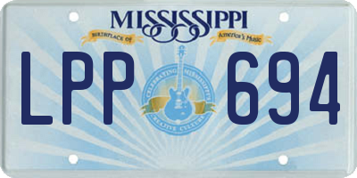 MS license plate LPP694
