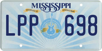 MS license plate LPP698