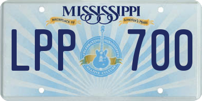MS license plate LPP700