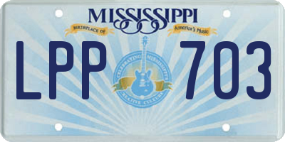 MS license plate LPP703