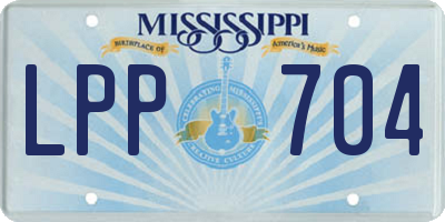 MS license plate LPP704