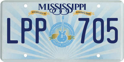 MS license plate LPP705