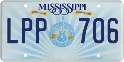 MS license plate LPP706