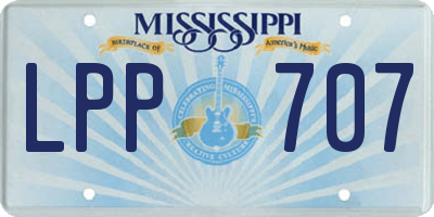 MS license plate LPP707