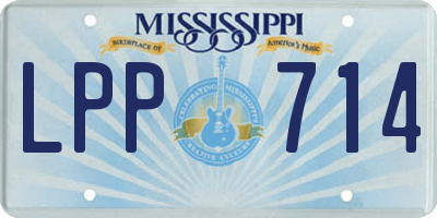 MS license plate LPP714