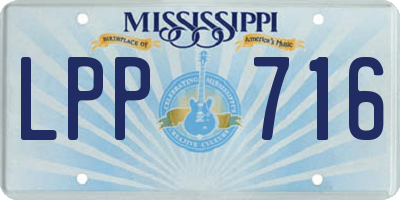 MS license plate LPP716