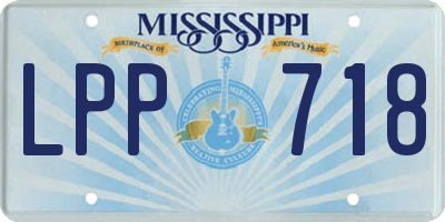 MS license plate LPP718