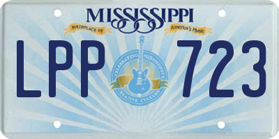 MS license plate LPP723