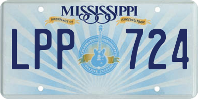 MS license plate LPP724