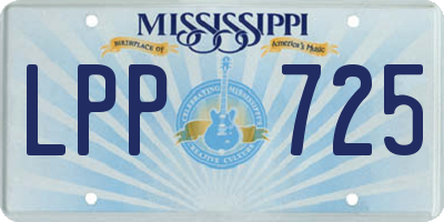 MS license plate LPP725