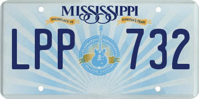 MS license plate LPP732