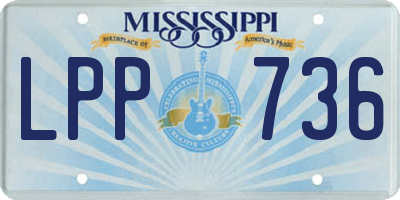 MS license plate LPP736