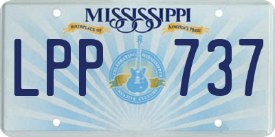 MS license plate LPP737