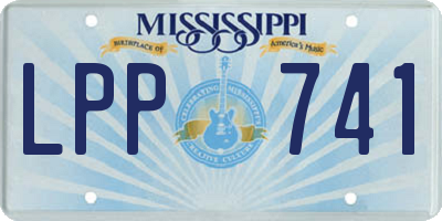 MS license plate LPP741