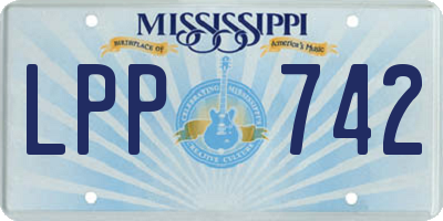 MS license plate LPP742