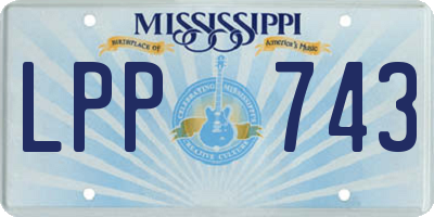 MS license plate LPP743