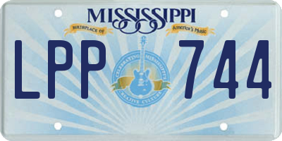 MS license plate LPP744