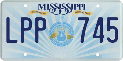 MS license plate LPP745