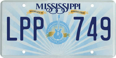 MS license plate LPP749