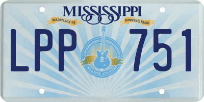MS license plate LPP751