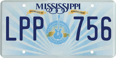 MS license plate LPP756