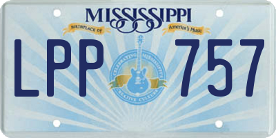 MS license plate LPP757
