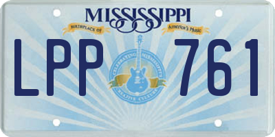 MS license plate LPP761