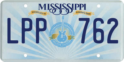 MS license plate LPP762