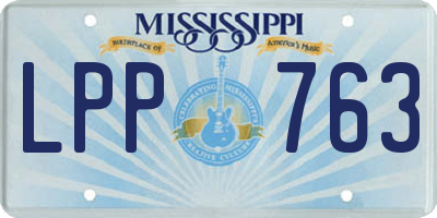 MS license plate LPP763