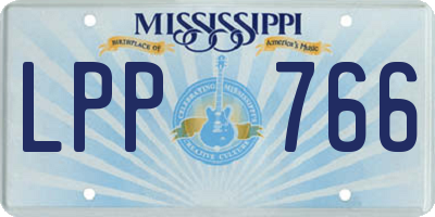 MS license plate LPP766