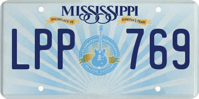 MS license plate LPP769