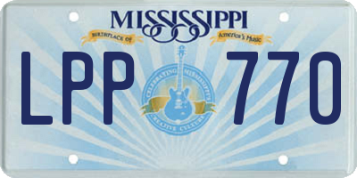 MS license plate LPP770
